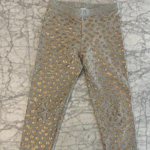 J. Crew Glitter Leopard Print Leggings Girls Size 10